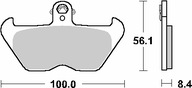 BRZDOVÉ BLOKY PREDNÉ SBS BMW R 850 C 1997-2001