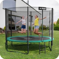 TRAMPOLINA OGRODOWA DLA DZIECI DRABINKA 312 cm 10FT TURKUSOWA PREMIUM