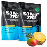 BIOTECH ISO WHEY ZERO 1000g PROTEIN ISOLATE WPI EAA 2x500g Ananás-Mango