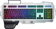 Klawiatura Półmechaniczna K900 RedThunder Metalowa RGB QWERTZ DE