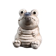 Keramická hlinená figúrka aligátora, mini čajové zvieratko, socha malého zvieraťa, pekná