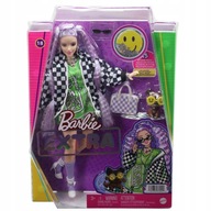 Barbie Extra Lalka Kurtka szachownica/Jasnoróżowe włosy + piesek HHN10
