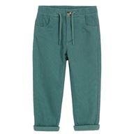 Cool Club Spodnie chłopięce materiałowe ocieplane zielone r 92