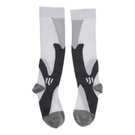Kompresné ponožky športové pánske ženy lýtko L biele