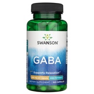 Swanson GABA 500 mg Koncentrácia Pamäť Spánok Stres 100 kapsúl