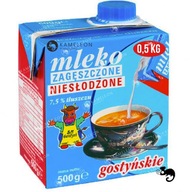 GOSTYŃ MLEKO ZAGĘSZCZONE NIESŁODZONE 500g 0,5KG x1