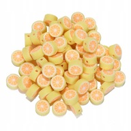 Korálky z polymérového ílu pomaranče DIY ovocie 100 ks