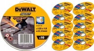 DEWALT TARCZE DO METALU 10SZT 125X1MM INOX DO SZLIFIEREK KĄTOWYCH DT43972