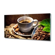 Sklenený fotoobraz veľký pohľad Šálka kávy