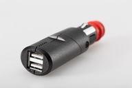 ŁADOWARKA 12V GNIAZDO ZAPALNICZKI ADAPTER DIN, PODWÓJNE ZŁĄCZE USB SW-MOTEC