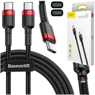 BASEUS SZYBKI KABEL 2x USB-C Typ-C MOCNY PRZEWÓD TELEFON KOMPUTER 60W 200cm