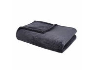 Teplá deka se vzorem, černá, 150 x 200 cm