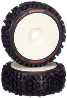 Jamara 054804 Hard Tyre Plus Rim for 1/8 B-Pioneer Buggy Competition (2-Pie