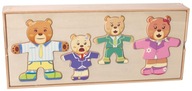 Drevená vzdelávacia hračka - medvedíky