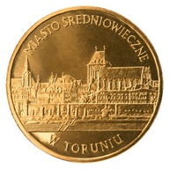 MONETA 2 ZŁ 2007 ROK MIASTO ŚREDNIOWIECZNE W TORUNIU + KAPSEL