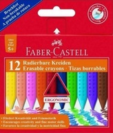 Kredki Faber-Castell Grip trójkątne woskowe, 12 ko