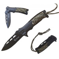 NÓŻ SKŁADANY SCYZORYK KRZESIWO Survival 21,5CM