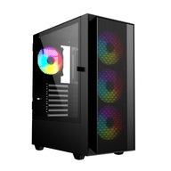 OBUDOWA PC KOMPUTEROWA GAMING FORNAX 4000 MESH SZKŁO ARGB LED MIDI TOWER