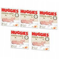 5x Pieluchy jednorazowe HUGGIES Extra Care 2 (3-6kg) 24szt
