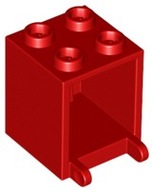 Lego 4345 szafka skrzynka 2x2x2 czerwony 1 szt U