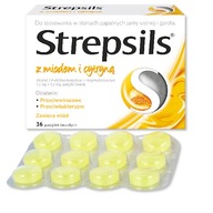 Strepsils z miodem i cytryną 36 past. ból gardła