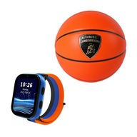 Detské inteligentné hodinky Kiano Watch Joy Rocket čierna + Basketbalová lopta Lamborghini 7 basketbalová lopta LBB10-7 veľ. 7