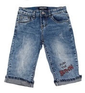 Krótkie spodenki jeans przetarcia 104-110 4