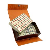 1 Set of Chinese Mahjong Game Kit Portable Mahjong Plaything for Travel Cam