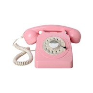 Telefon stacjonarny w stylu retro Styl vintage Telefon z obrotową tarczą