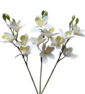 STORCZYK biały CYMBIDIUM sztuczny 3 gałązki orchidea 38 cm jak żywy silikon