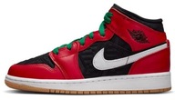 Topánky Nike Air Jordan 1 Mid Čierne Ohnivo Červené Vianoce 38 DQ8418-006