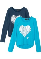 NYOMOTT MINTÁS LÁNY BLÚZ 2 DB 104/110