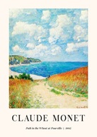 Plakat 70x50 Claude Monet jasny beżowy pejzaż wzgórze sztuka BOHO 30 WZORÓW