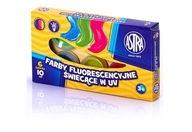 FARBY NEONOWE FLUORESCENCYJNE ŚWIECĄCE W UV 6 KOL.