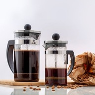 Zaparzacz imbryk dzbanek szklany z tłokiem do zaparzania kawy herbaty ziół