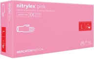 Nitrilové rukavice Mercator Medical Nitrilex ružové r. L 100 ks