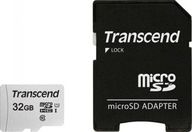 Transcend microSDHC 32GB W/ADAPT/C10 TS32GUSD300S-A