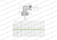 Hydraulické metrické koleno AB M22x1.5 15L