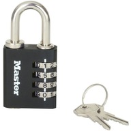 Visiaci zámok na šifru so 4 číslicami a núdzovým kľúčom 7641EURDBLK Masterlock