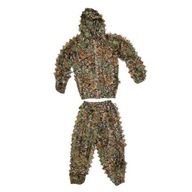 2x kempingové oblečenie 3D Leaves Ghillie Suit