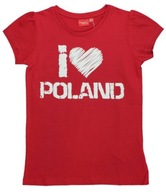 T-SHIRT koszulka bluzka kibica POLSKA reprezentacja serce 122/128 R067B