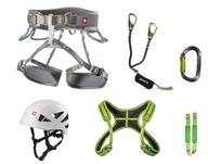 Ocun Via Ferrata Twist+Chest Shard Set - сірий/зелений XS-M