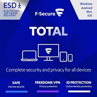 F-Secure Total Security & VPN 3 PC 1 Rok