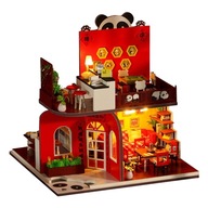 Kreatywny zestaw DIY drewniany domek dla lalek rzemieślnicza miniaturowa willa 3D domek