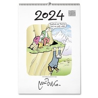 Kalendarz ścienny na 2024 r, rysunki Andrzej Mleczko