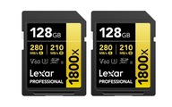 2x KARTA LEXAR PRO 128GB 1800X UHS-II U3 V60