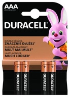 DURACELL 4x Baterie Alkaliczne LR03 AAA