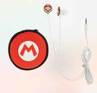 Słuchawki dla dzieci dziecięce przewodowe dokanałowe Super Mario + Etui