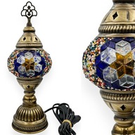 Lampa mozaikowa stojąca Turecka Orientalna Czerwone szkło Szklana 26 cm