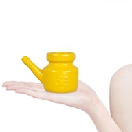 Ceramiczny garnek do czyszczenia nosa Neti Szczelny żółty